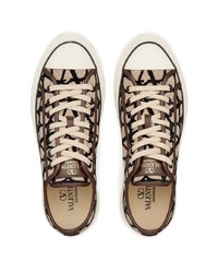 Baskets basses en toile beiges Valentino Garavani