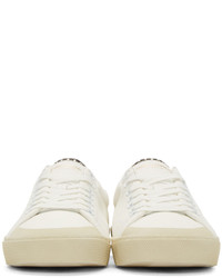 Baskets basses en toile beiges Saint Laurent