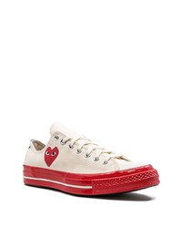 Baskets basses en toile beiges Converse