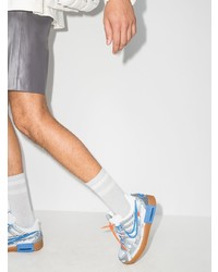 Baskets basses en toile blanc et bleu Nike X Off-White