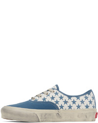 Baskets basses en toile blanc et bleu Vans