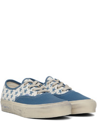 Baskets basses en toile blanc et bleu Vans