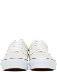 Baskets basses en toile blanc et bleu Vans