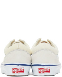 Baskets basses en toile blanc et bleu Vans