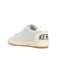 Baskets basses en toile blanches et noires Golden Goose Deluxe Brand