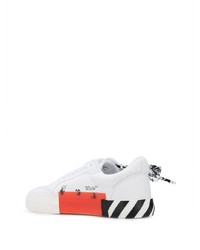 Baskets basses en toile blanches et noires Off-White