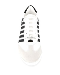 Baskets basses en toile blanches et noires DSQUARED2