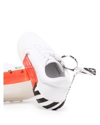 Baskets basses en toile blanches et noires Off-White