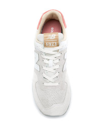 Baskets basses en toile blanches New Balance