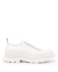 Baskets basses en toile blanches Alexander McQueen