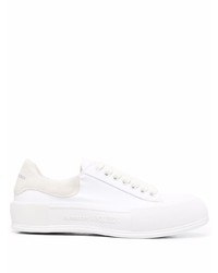 Baskets basses en toile blanches Alexander McQueen