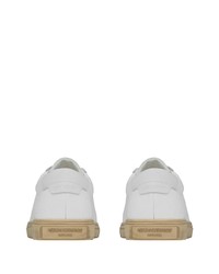 Baskets basses en toile blanches Saint Laurent