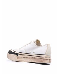 Baskets basses en toile blanches VISVIM