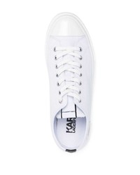 Baskets basses en toile blanches Karl Lagerfeld