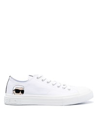 Baskets basses en toile blanches Karl Lagerfeld