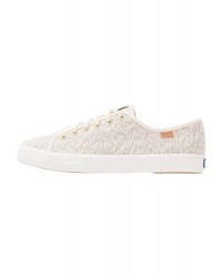 Baskets basses en toile blanches Keds