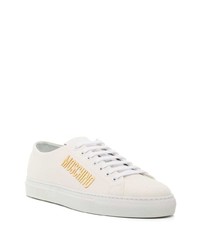 Baskets basses en toile blanches Moschino