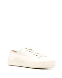 Baskets basses en toile blanches Jil Sander