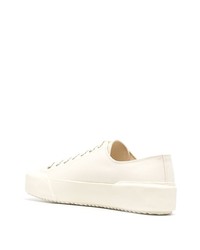 Baskets basses en toile blanches Jil Sander