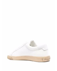 Baskets basses en toile blanches Saint Laurent