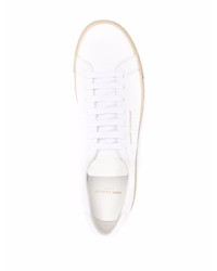 Baskets basses en toile blanches Saint Laurent