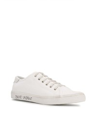 Baskets basses en toile blanches Saint Laurent