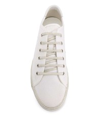 Baskets basses en toile blanches Saint Laurent