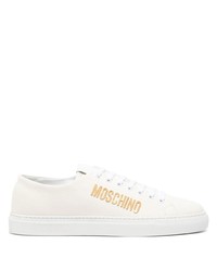 Baskets basses en toile blanches Moschino