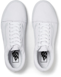 Baskets basses en toile blanches Vans