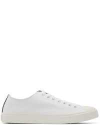 Baskets basses en toile blanches Paul Smith