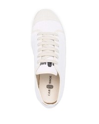 Baskets basses en toile blanches Car Shoe