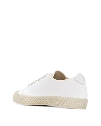 Baskets basses en toile blanches Car Shoe