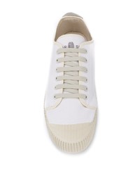 Baskets basses en toile blanches Car Shoe