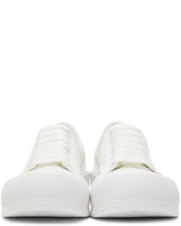 Baskets basses en toile blanches Alexander McQueen