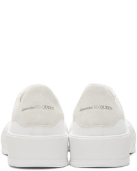 Baskets basses en toile blanches Alexander McQueen