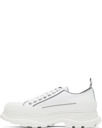 Baskets basses en toile blanches Alexander McQueen