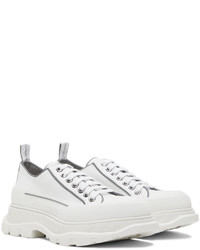 Baskets basses en toile blanches Alexander McQueen