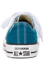 Baskets basses en toile bleu canard Converse