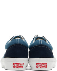 Baskets basses en toile bleu canard Vans