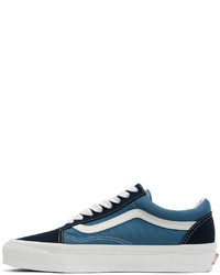 Baskets basses en toile bleu canard Vans