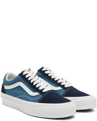 Baskets basses en toile bleu canard Vans