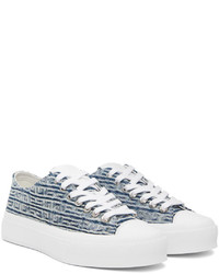 Baskets basses en toile bleu clair Givenchy