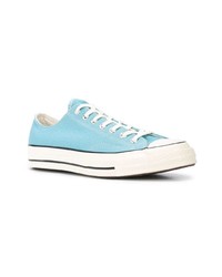 Baskets basses en toile bleu clair Converse