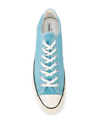 Baskets basses en toile bleu clair Converse