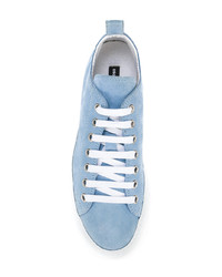 Baskets basses en toile bleu clair DSQUARED2