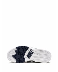 Baskets basses en toile bleu marine et blanc Nike