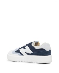 Baskets basses en toile bleu marine et blanc New Balance