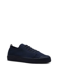 Baskets basses en toile bleu marine Car Shoe