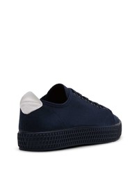 Baskets basses en toile bleu marine Car Shoe