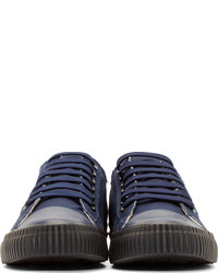 Baskets basses en toile bleu marine Yohji Yamamoto